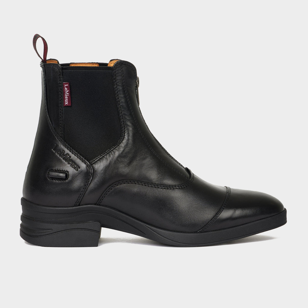 Kids Zip Paddock Boots Black