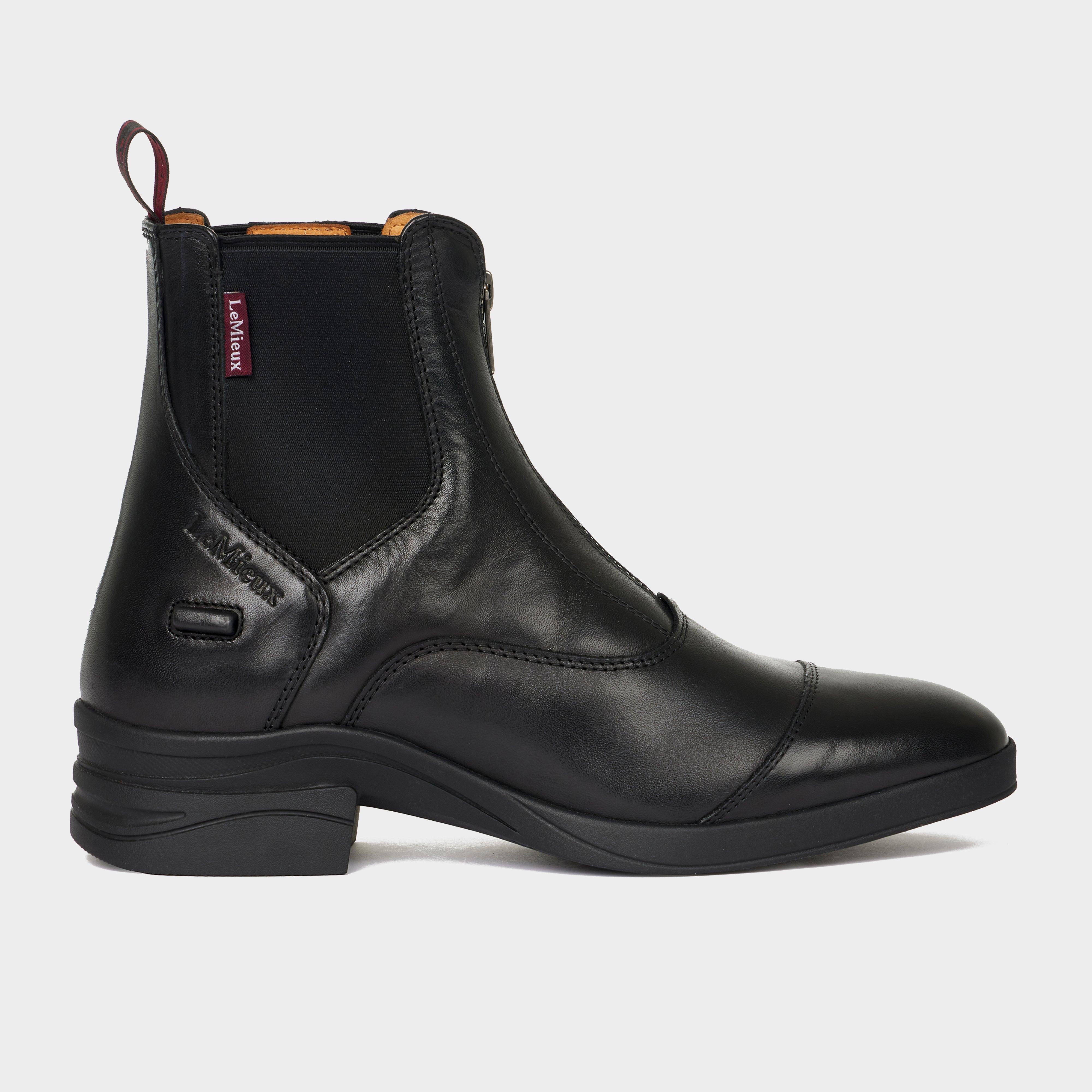 Kids Zip Paddock Boots Black