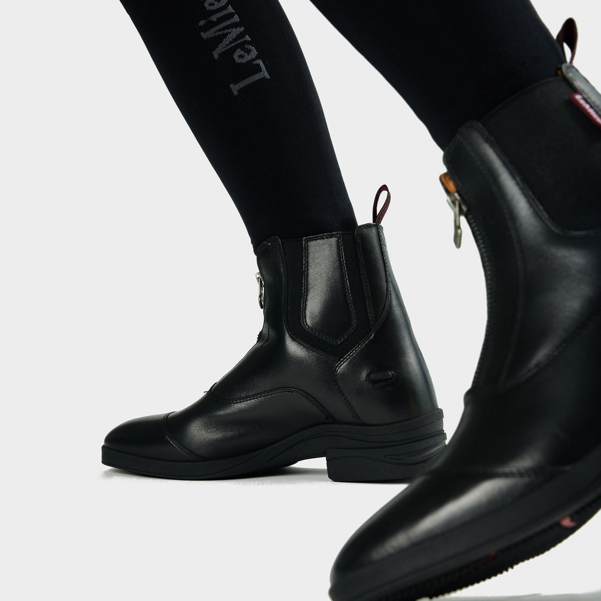 Kids Zip Paddock Boots Black