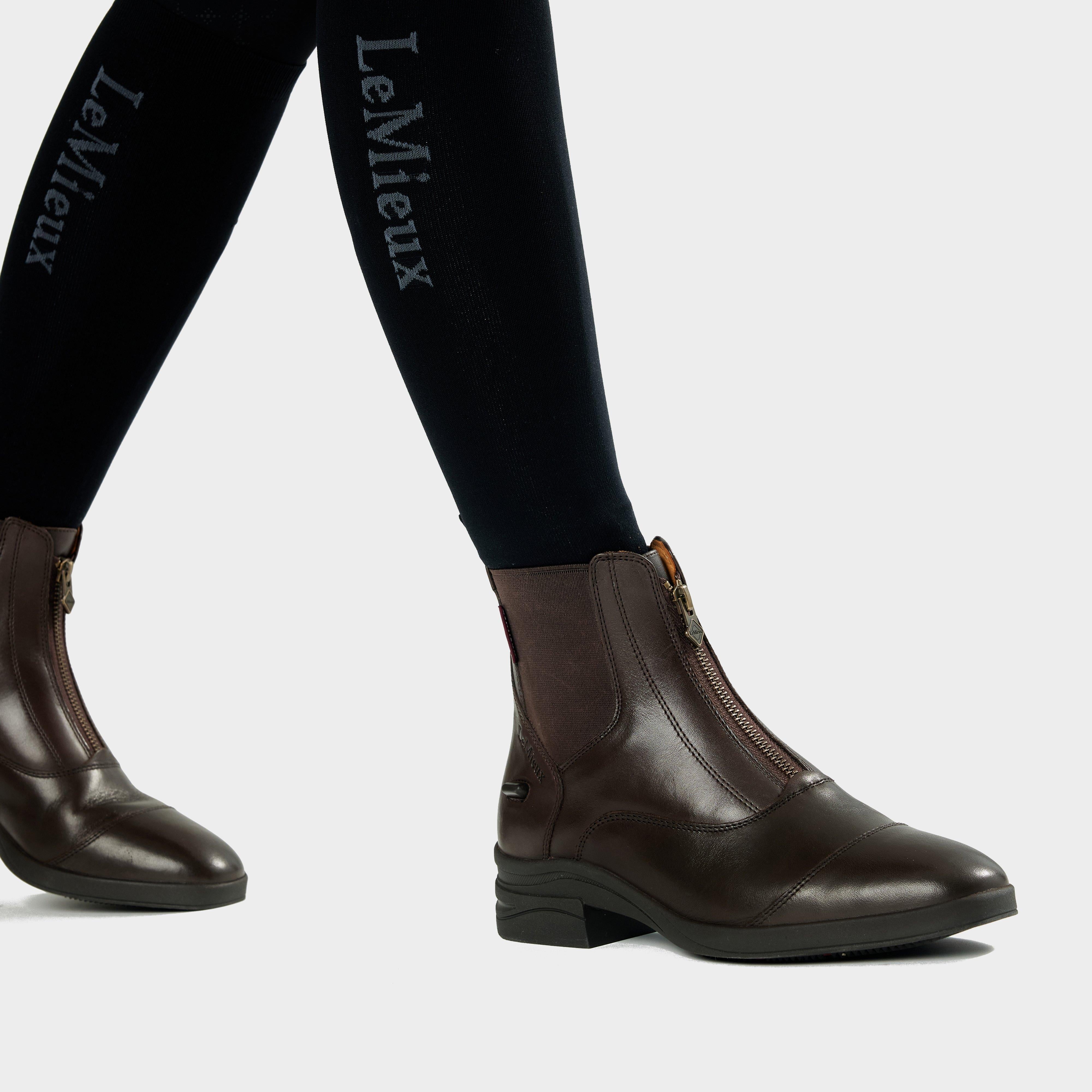 Kids Zip Paddock Boots Brown