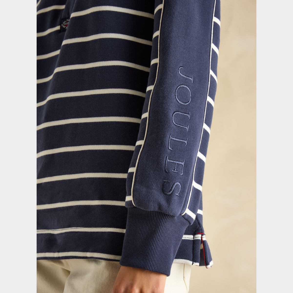 Womens Southwold Funnel Neck Sweatshirt Navy Stripe
