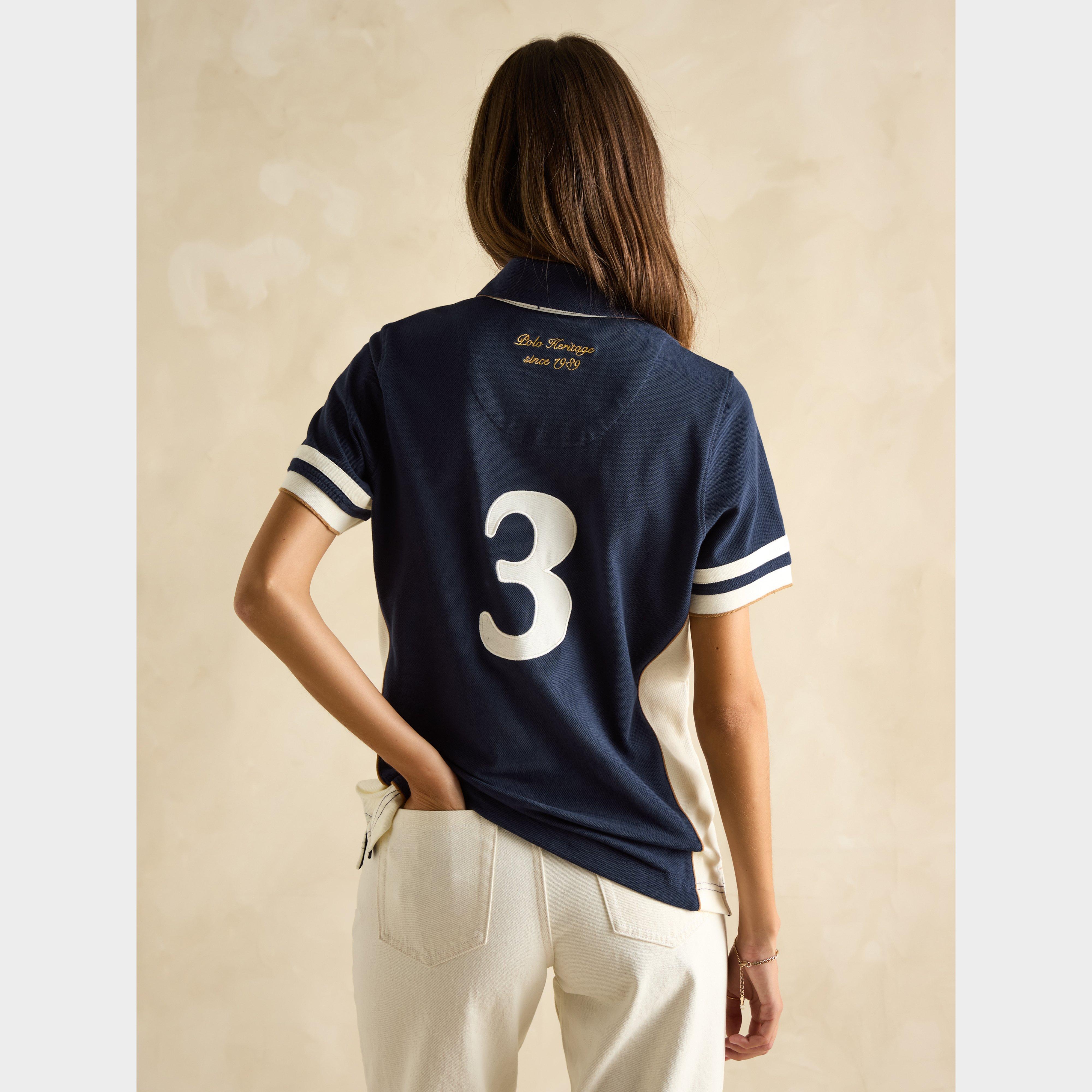 Womens Beaufort Short Sleeve Cotton Polo Shirt Navy