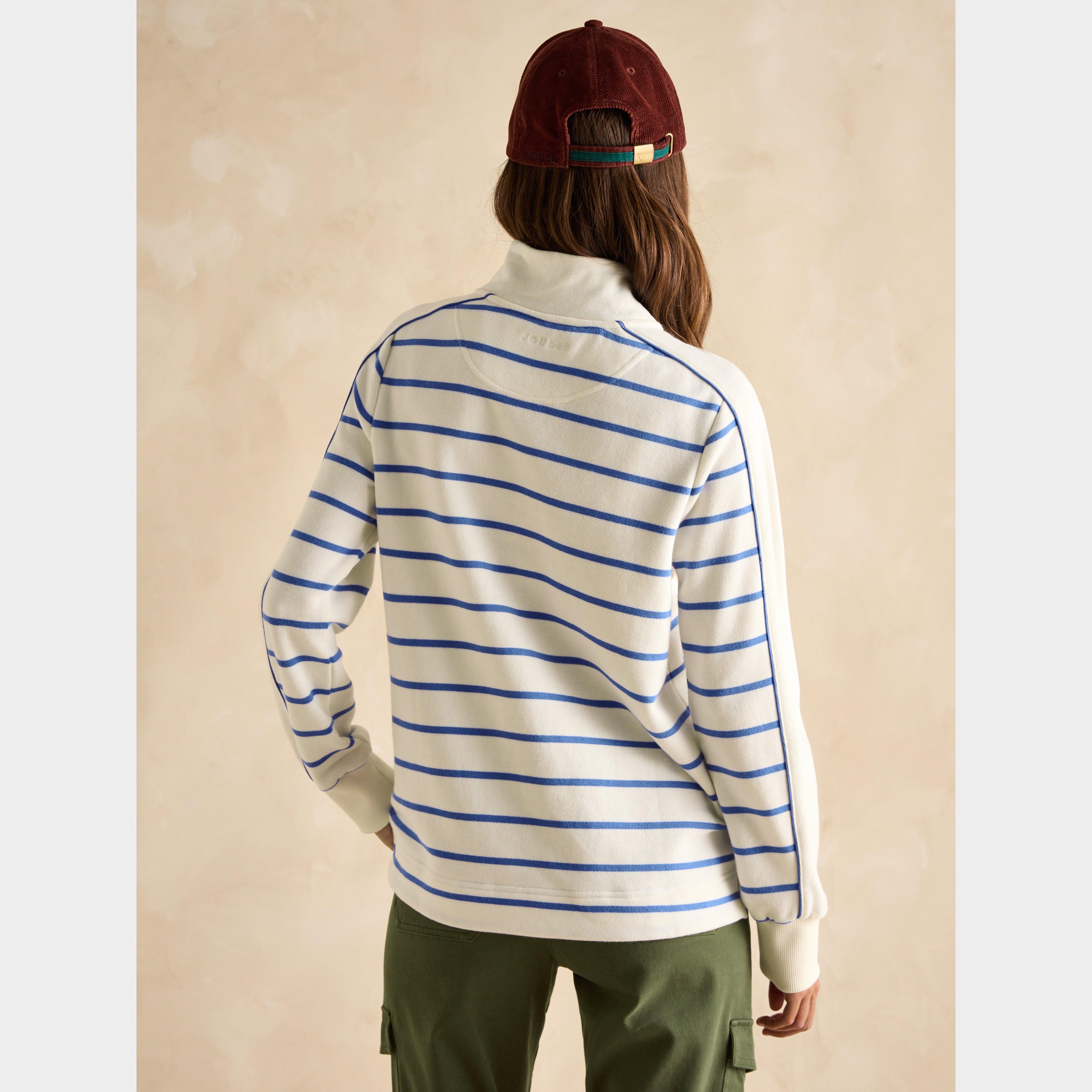 Womens Southwold Funnel Neck Sweatshirt Creme Blue