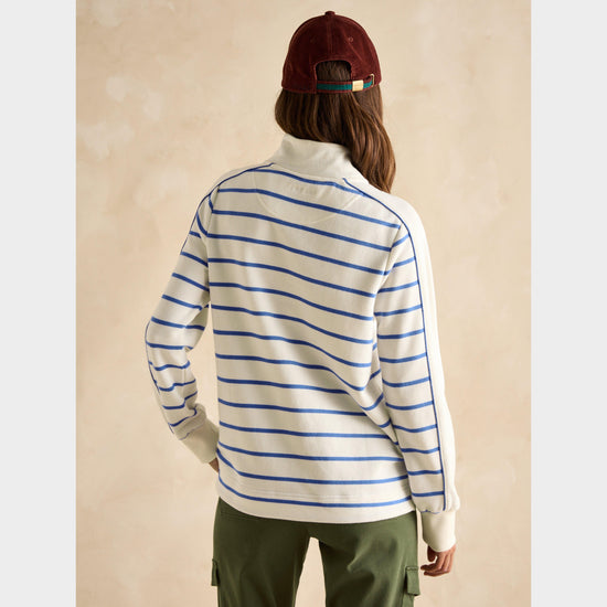 Womens Southwold Funnel Neck Sweatshirt Creme Blue