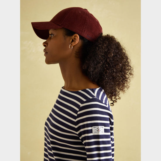 Womens Harbour Boat Neck Breton Top Navy Cream Stripe