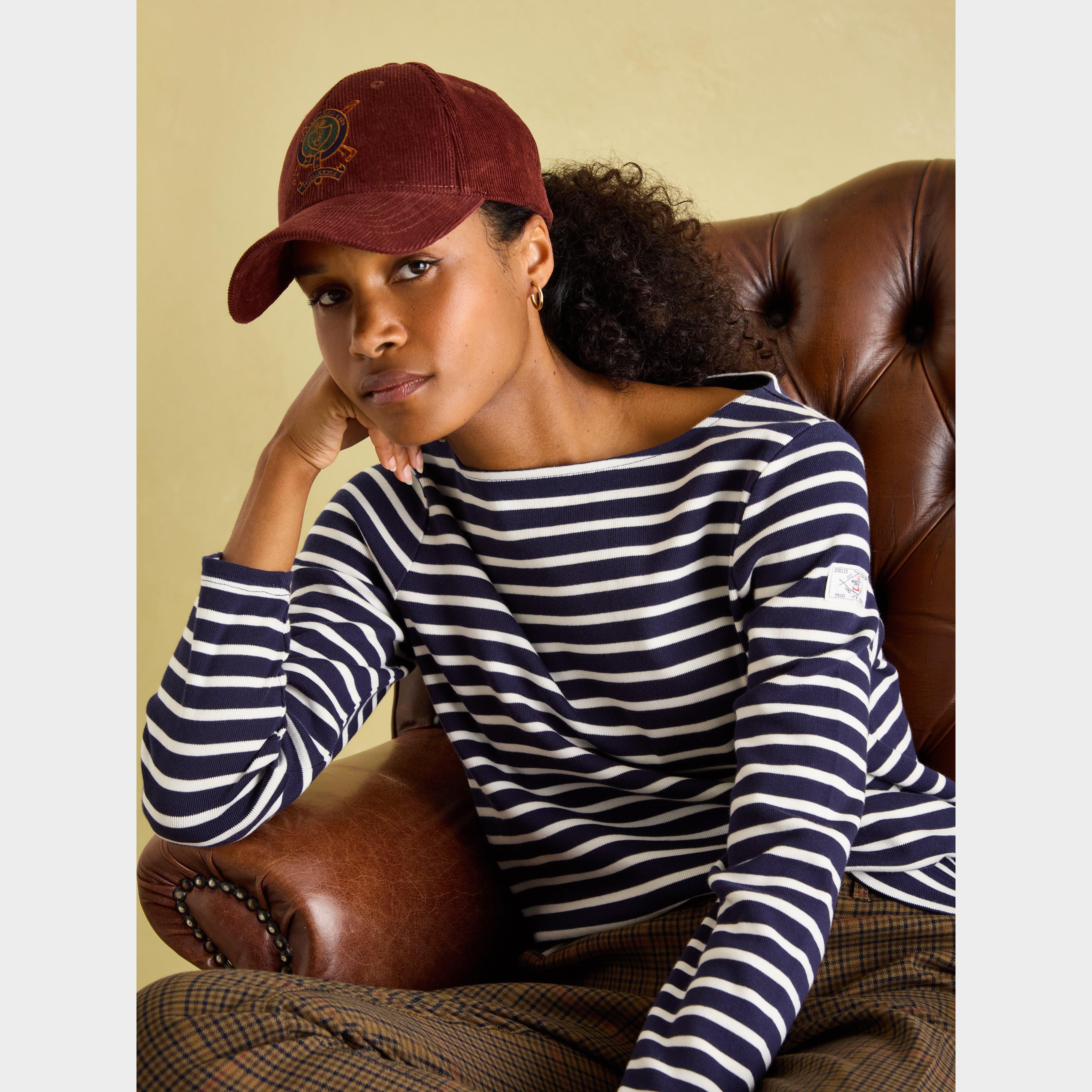 Womens Harbour Boat Neck Breton Top Navy Cream Stripe