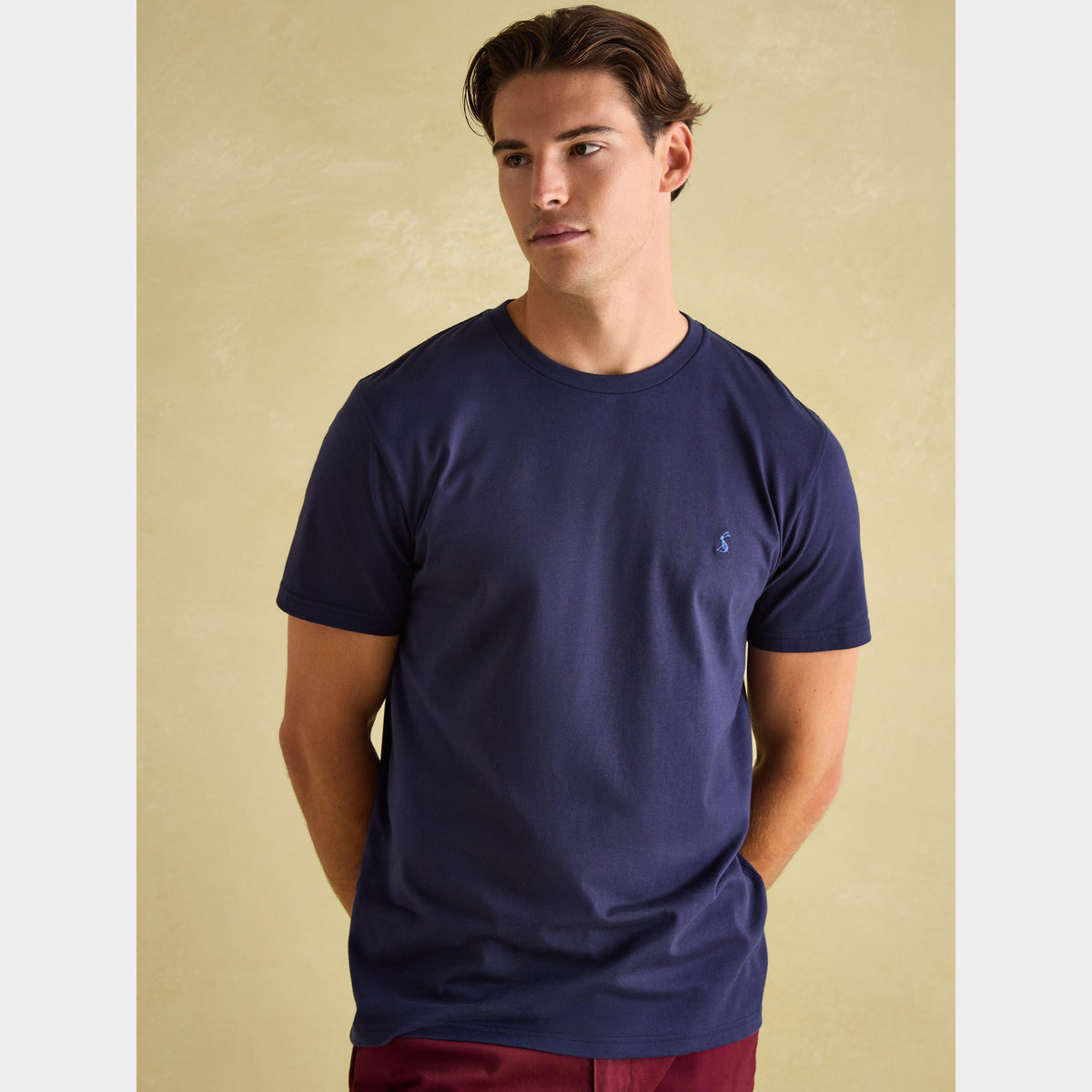 Mens Denton Jersey Crew Neck T-Shirt Navy