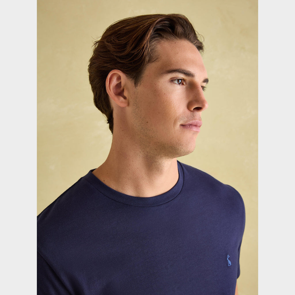 Mens Denton Jersey Crew Neck T-Shirt Navy