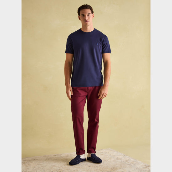 Mens Denton Jersey Crew Neck T-Shirt Navy