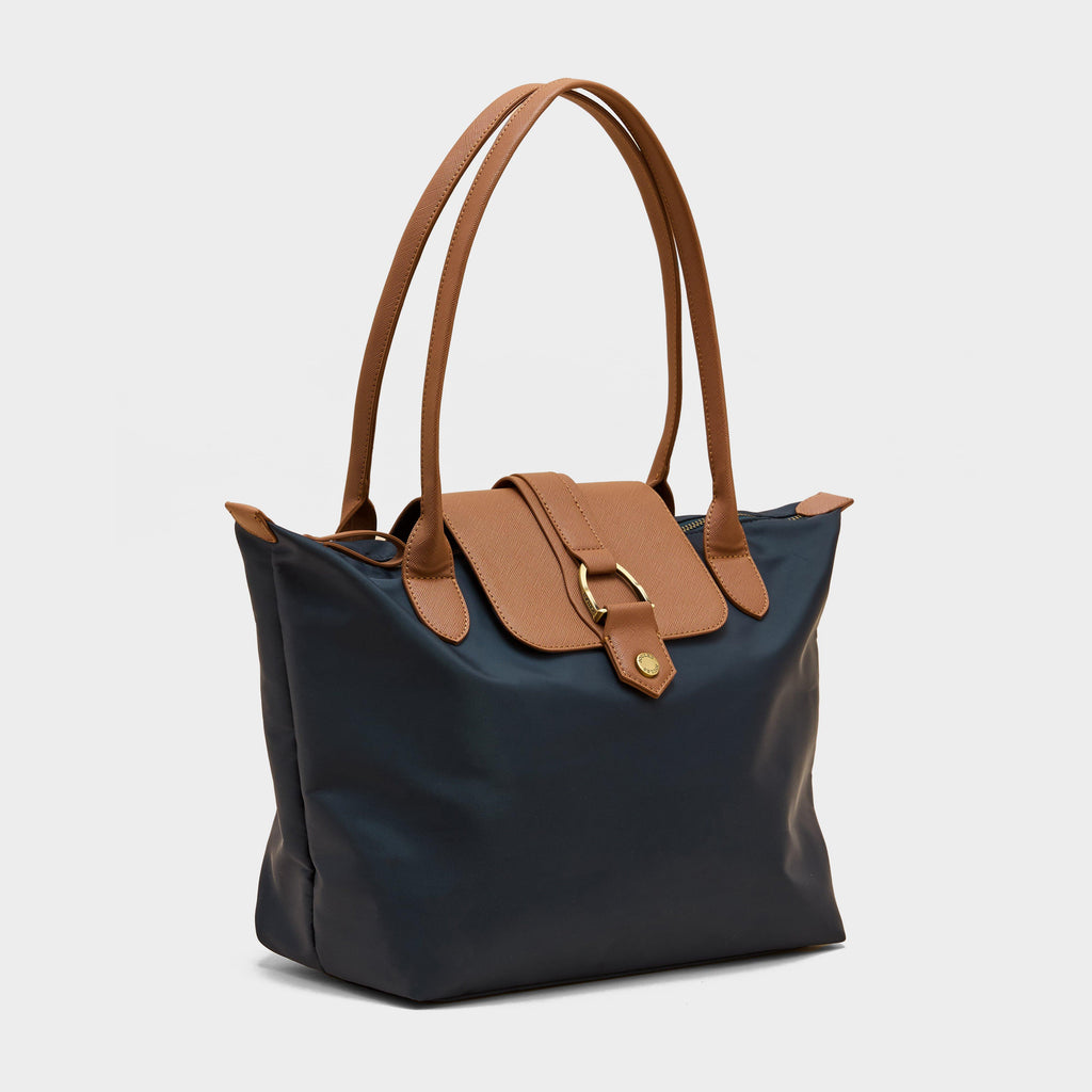 Edie Nylon Tote Navy