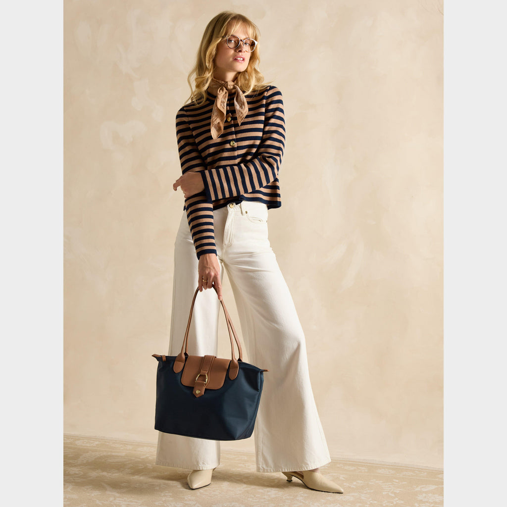 Edie Nylon Tote Navy