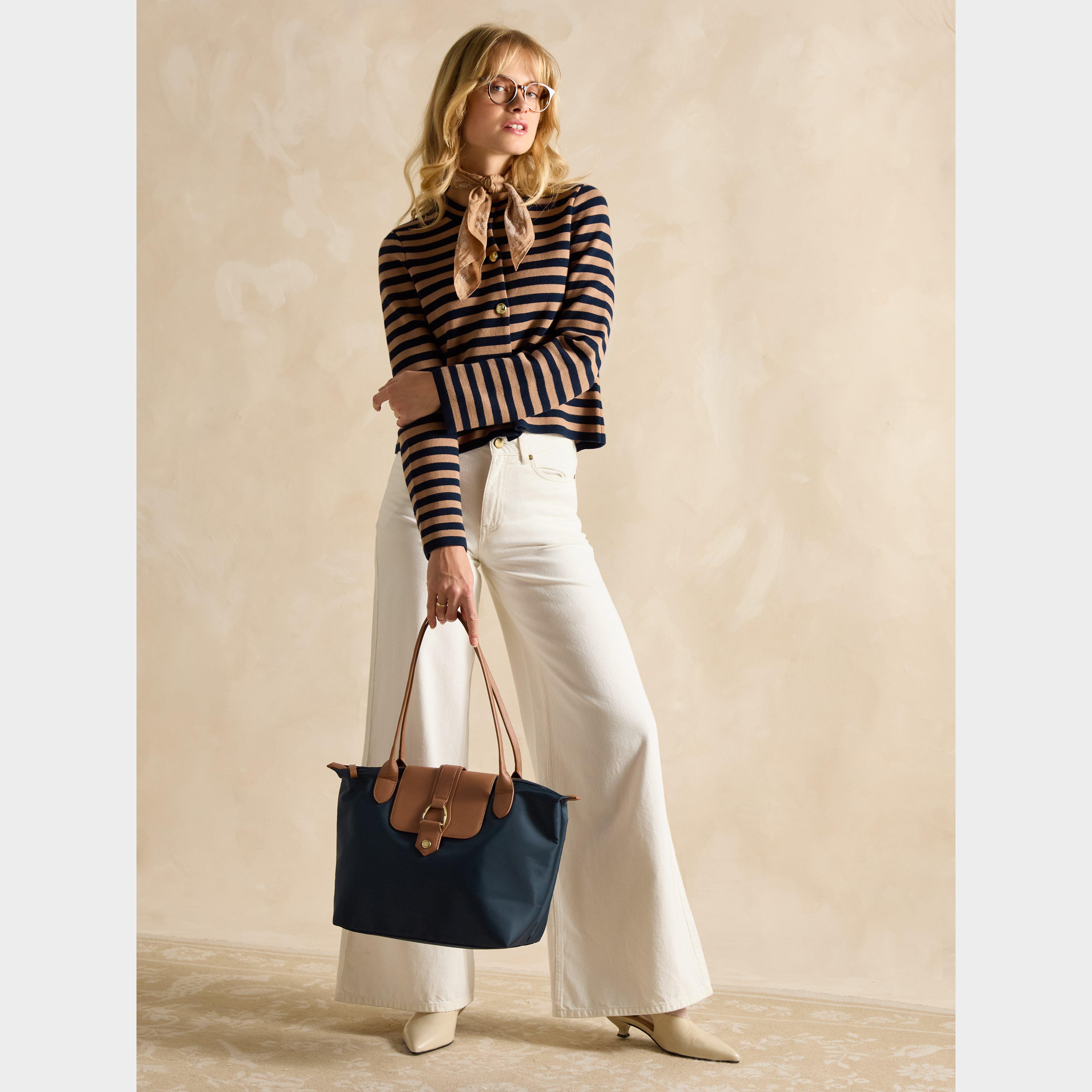 Edie Nylon Tote Navy