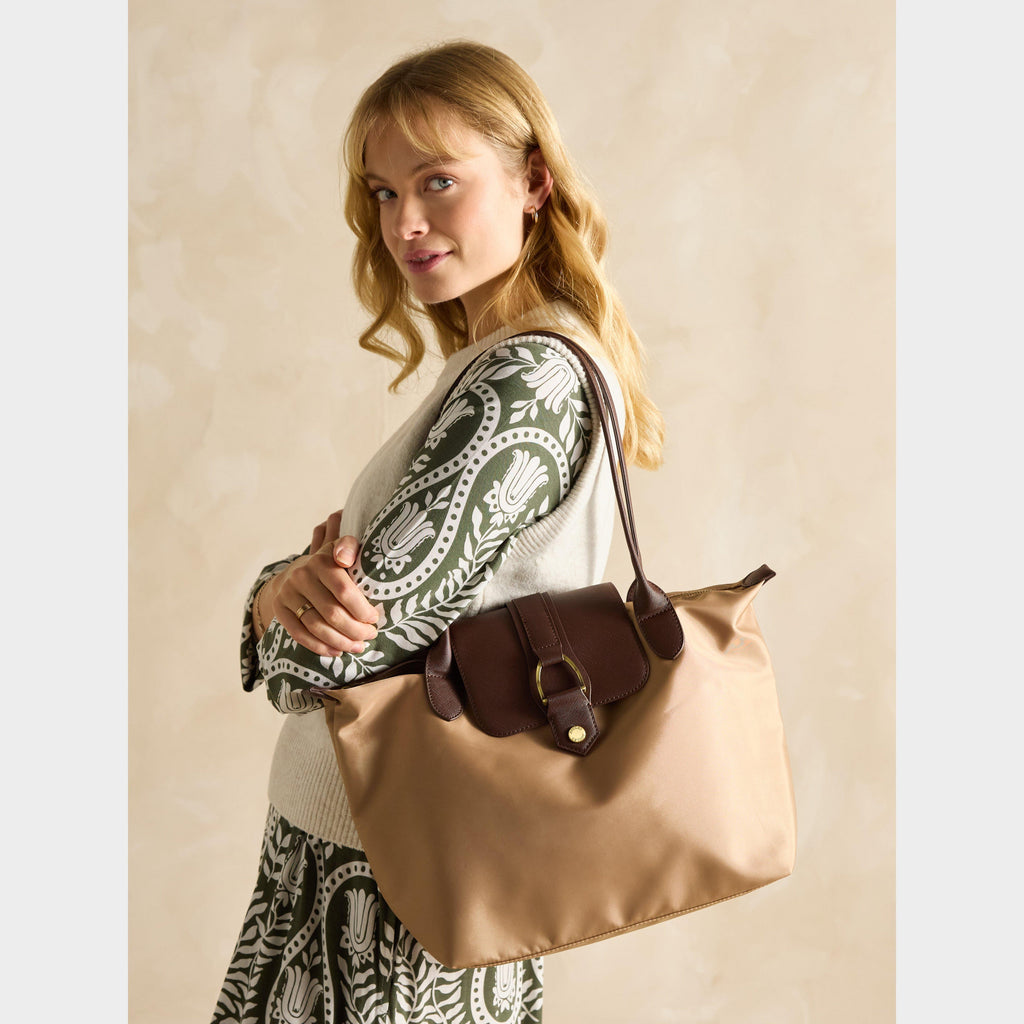 Edie Nylon Tote Neutral