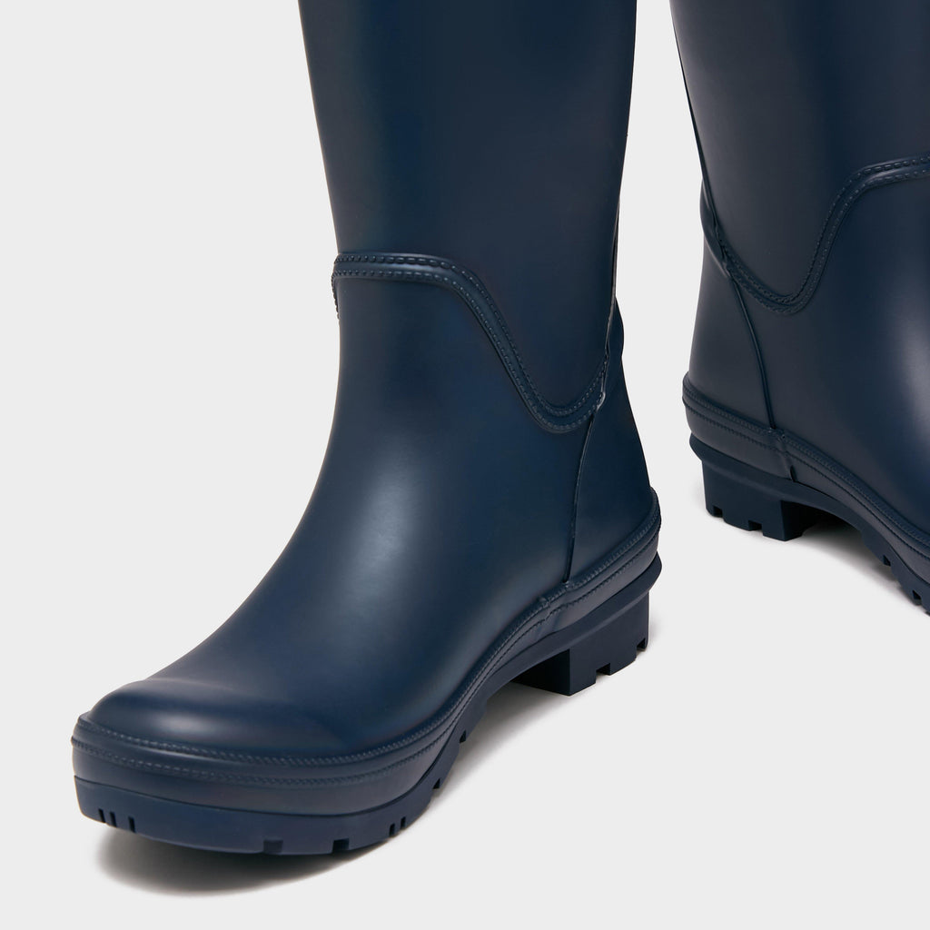 Womens Houghton Adjustable Tall Wellies Navy