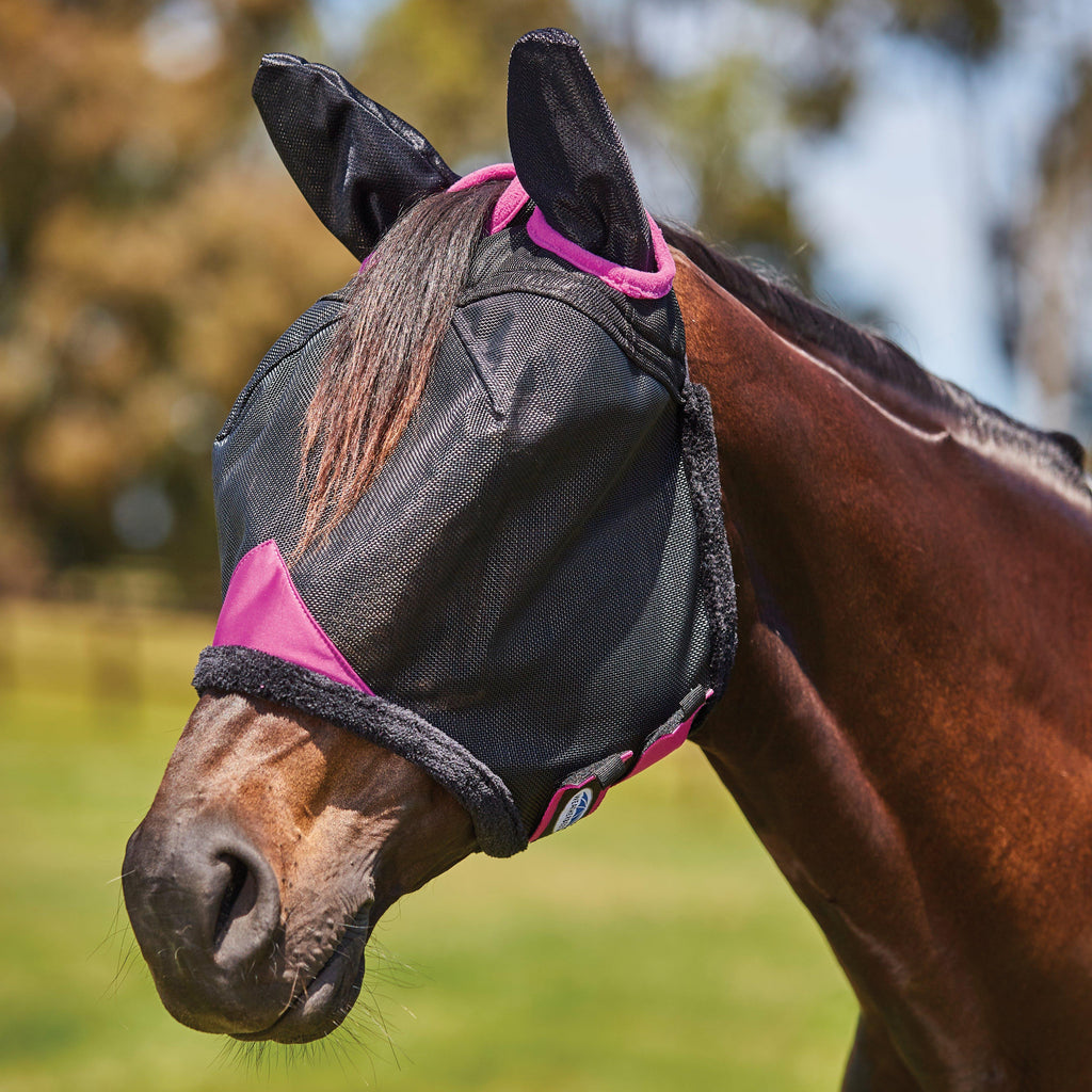 ComFiTec Deluxe Durable Mesh Mask With Ears Black/Purple