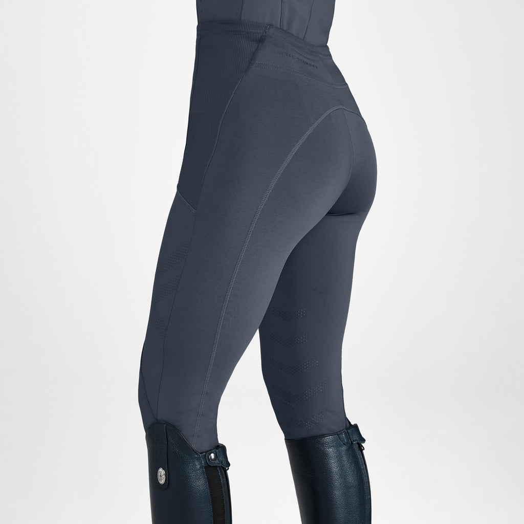 Womens Core Knee Patch Leggings Petrol