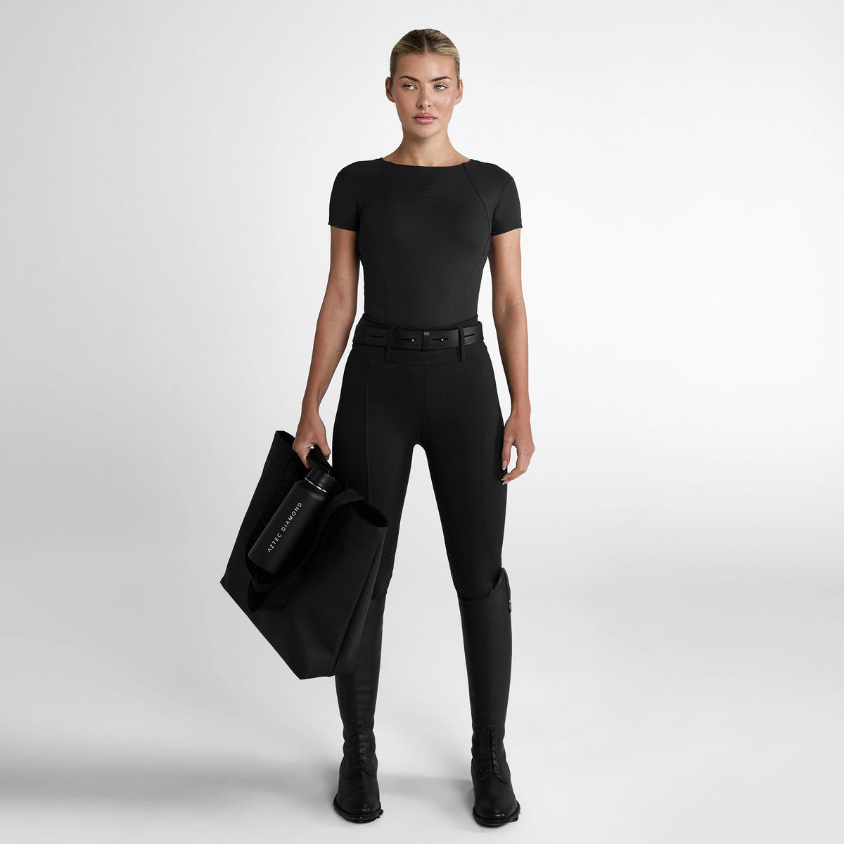 Womens Full Seat Compression Breeches Black