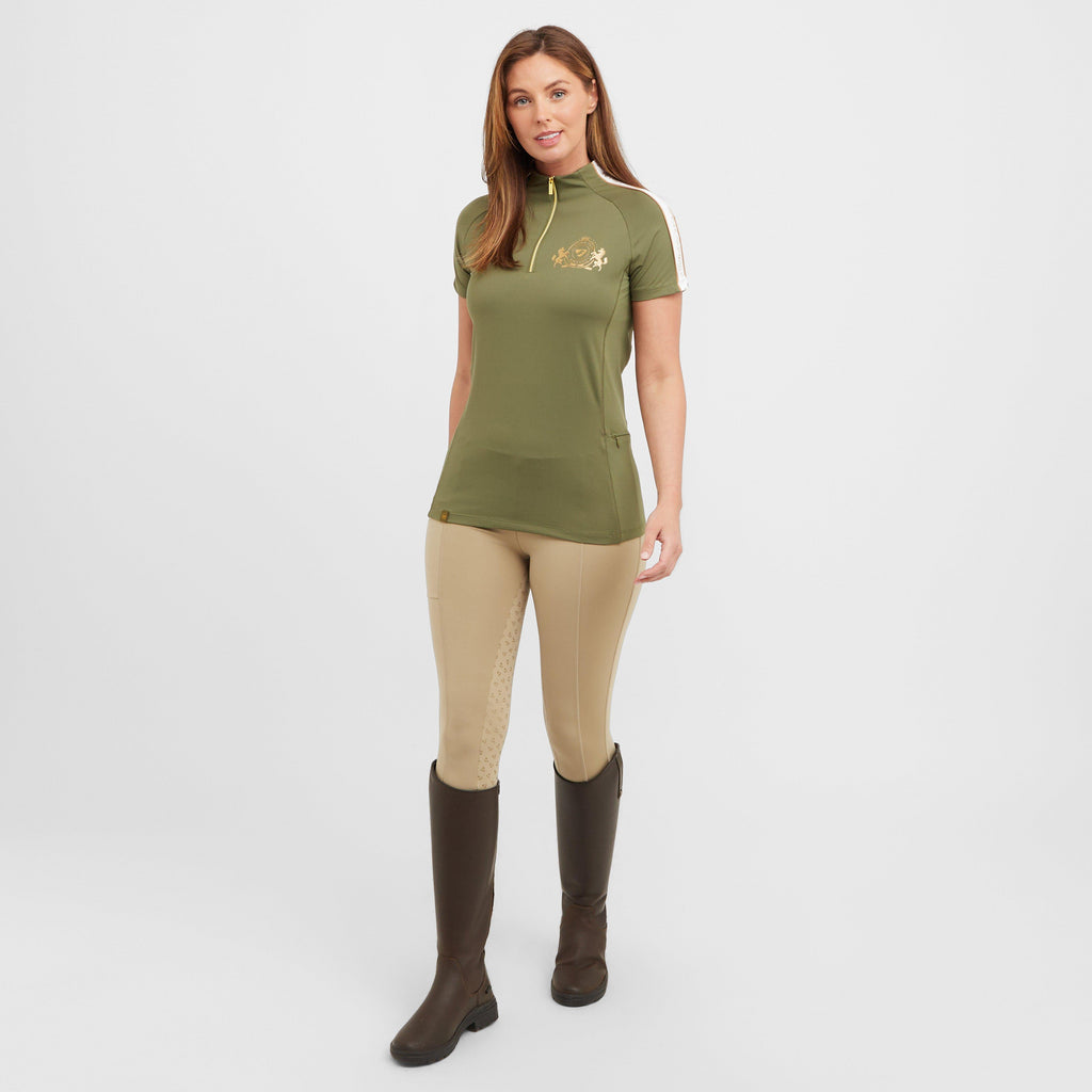 Womens Team Short Sleeved Base Layer Moss