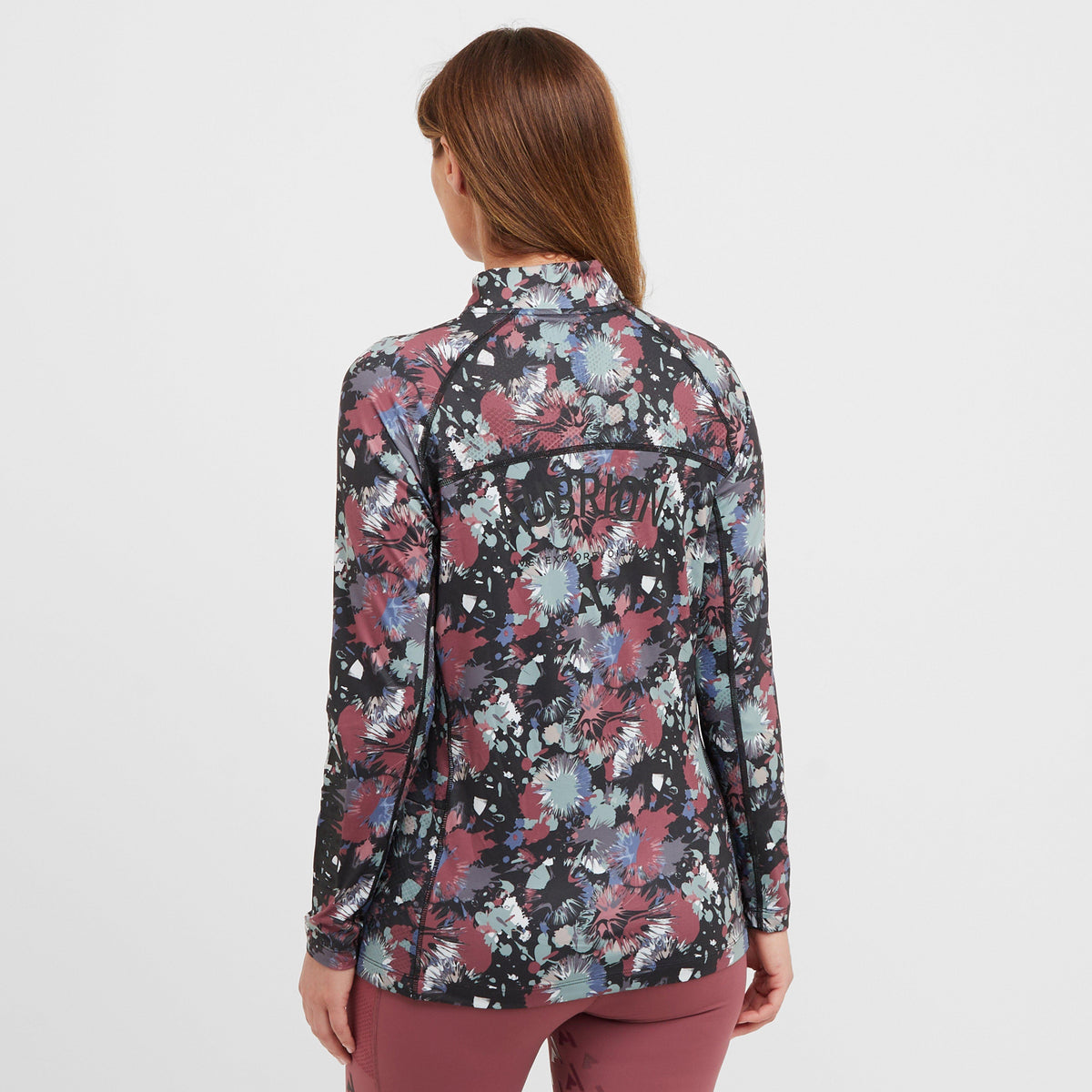 Womens React Long Sleeve Base Layer Abstract