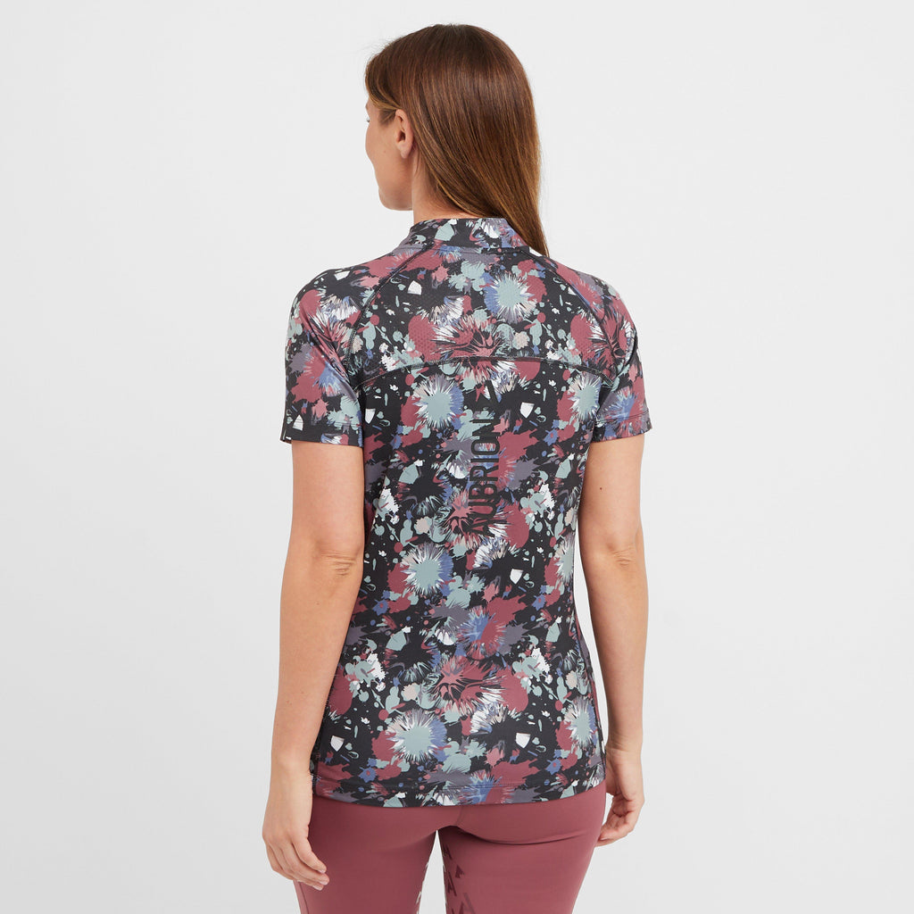 Womens React Short Sleeve Base Layer Abstract