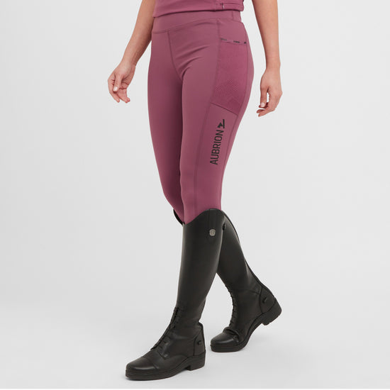 Womens React Non-Stop Riding Tights Mauve