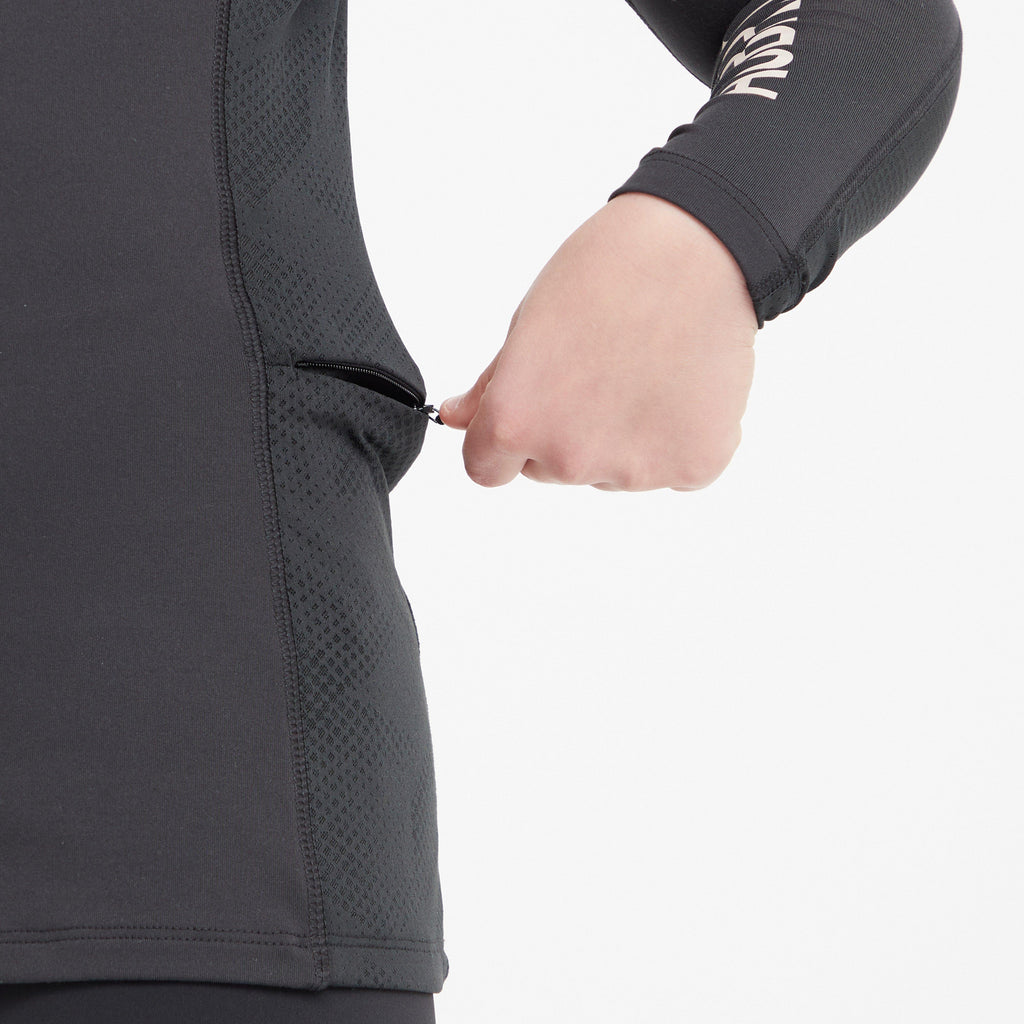 Young Rider React Long Sleeve Base Layer Shadow