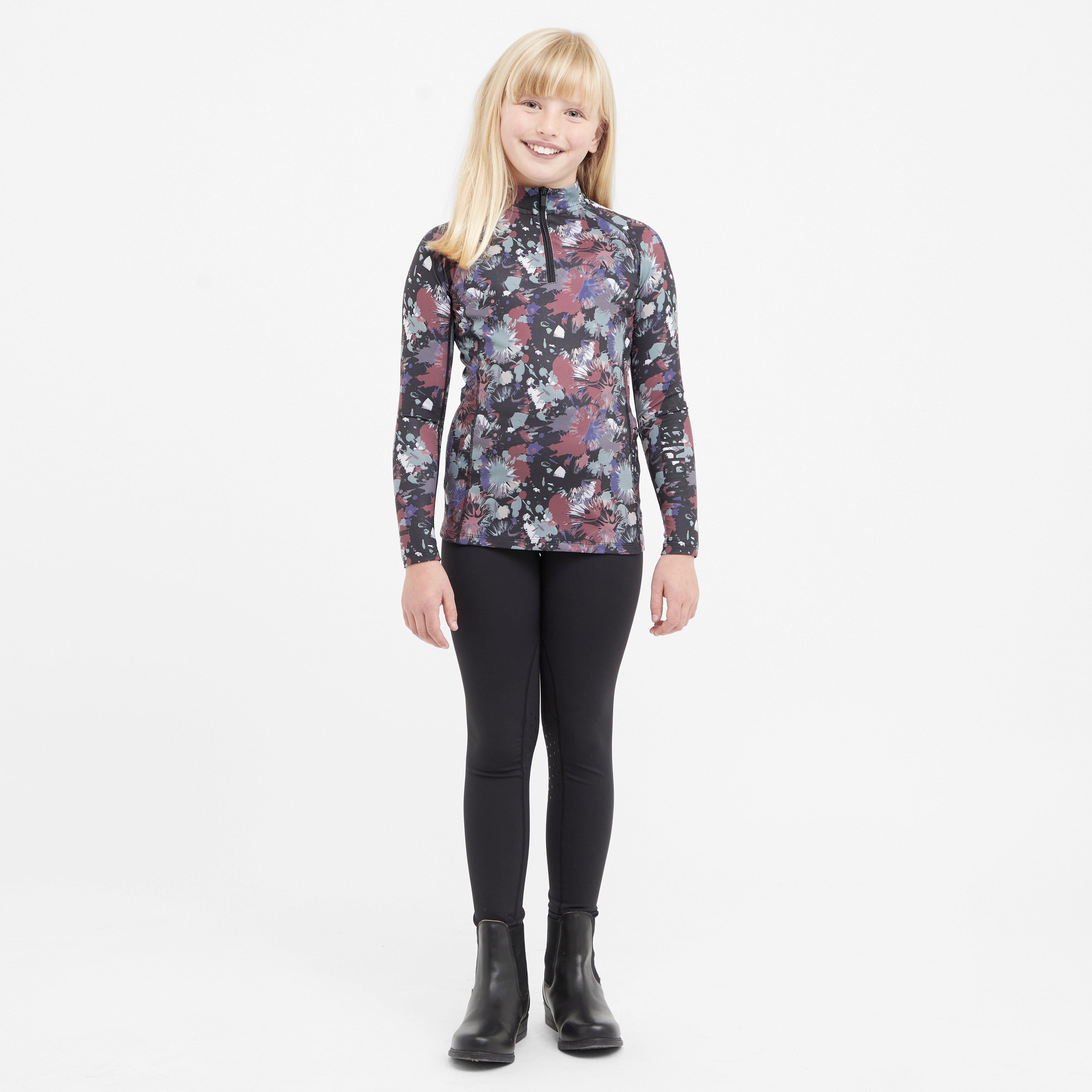 Young Rider React Long Sleeve Base Layer Abstract