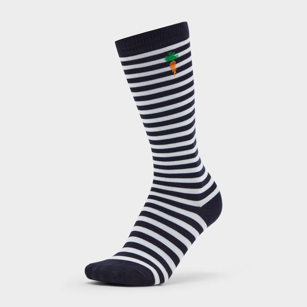 Kids Winnie & Me Socks Navy Stripe
