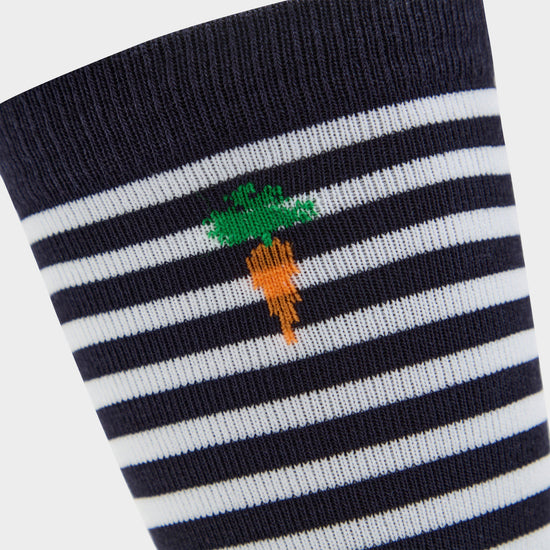 Kids Winnie & Me Socks Navy Stripe