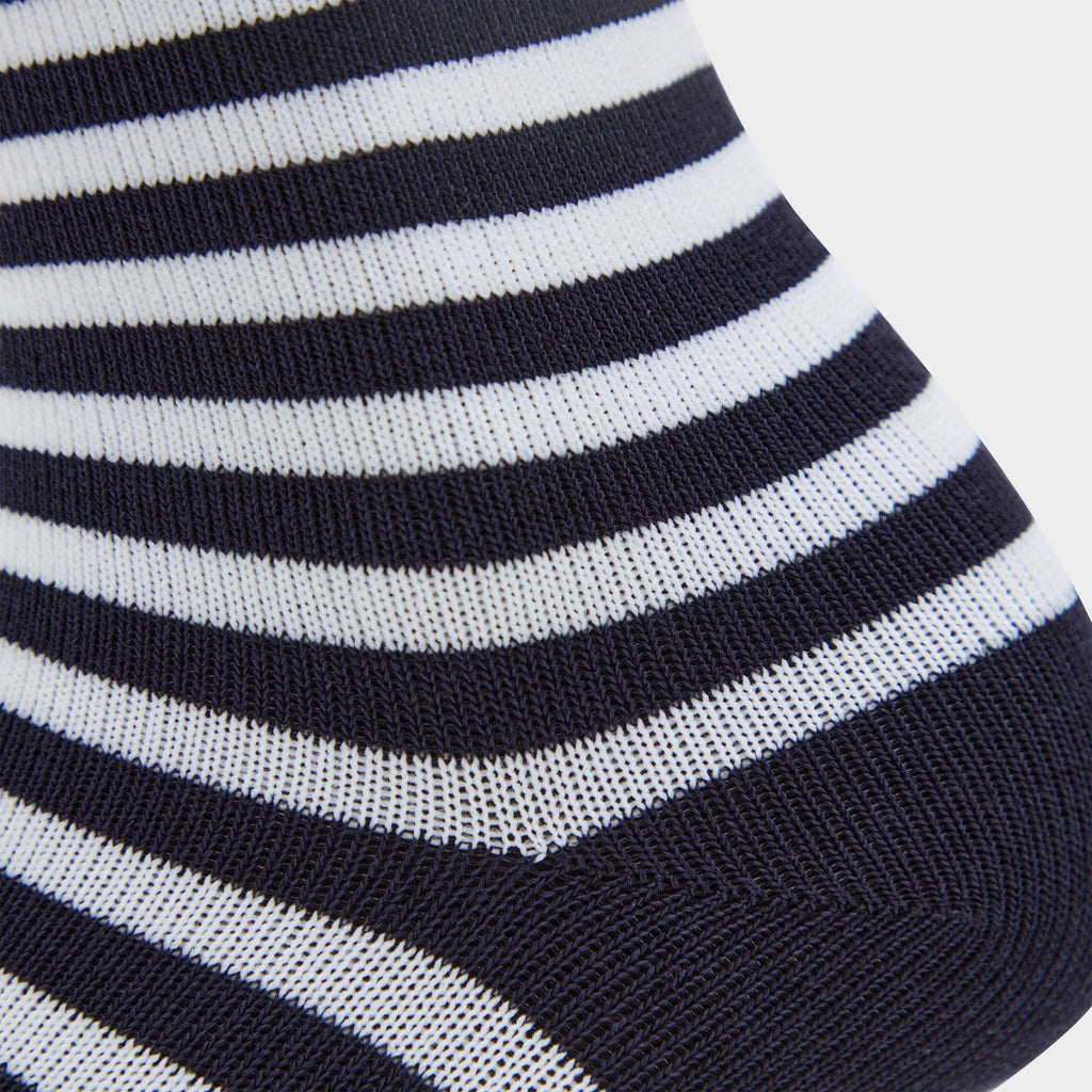 Kids Winnie & Me Socks Navy Stripe