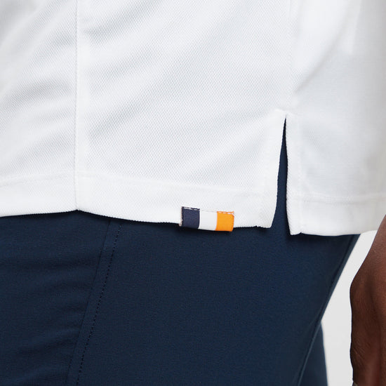 Mens Short Sleeved Tie Show Shirt White