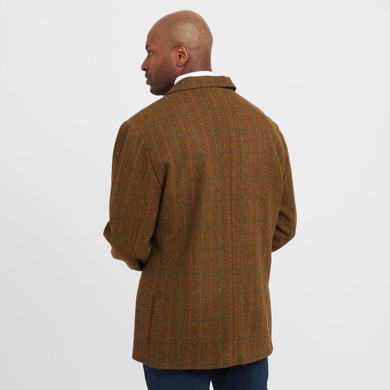 Mens Saratoga Show Jacket Rust Check