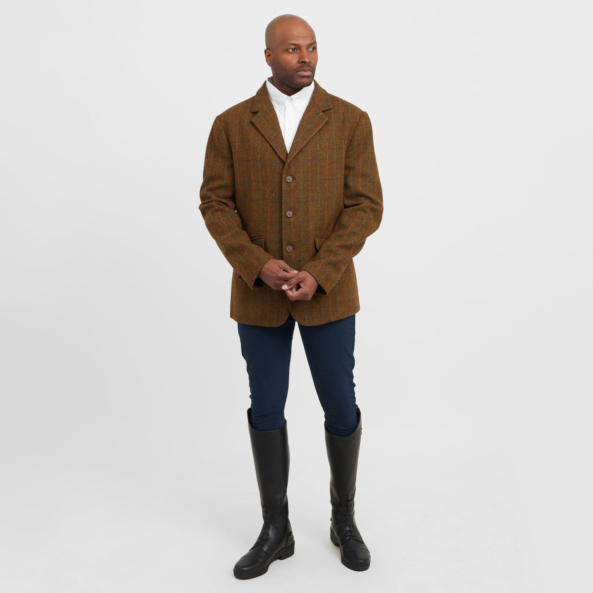 Mens Saratoga Show Jacket Rust Check