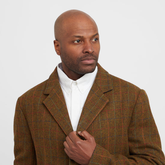 Mens Saratoga Show Jacket Rust Check