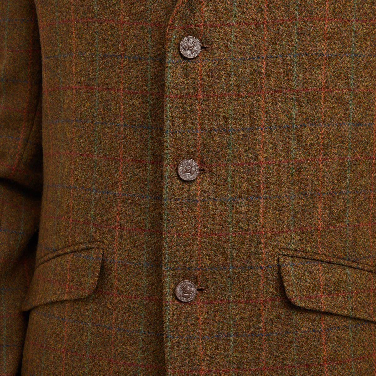 Mens Saratoga Show Jacket Rust Check