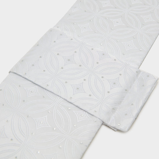 Ready Tied Brocade Riding Stock White