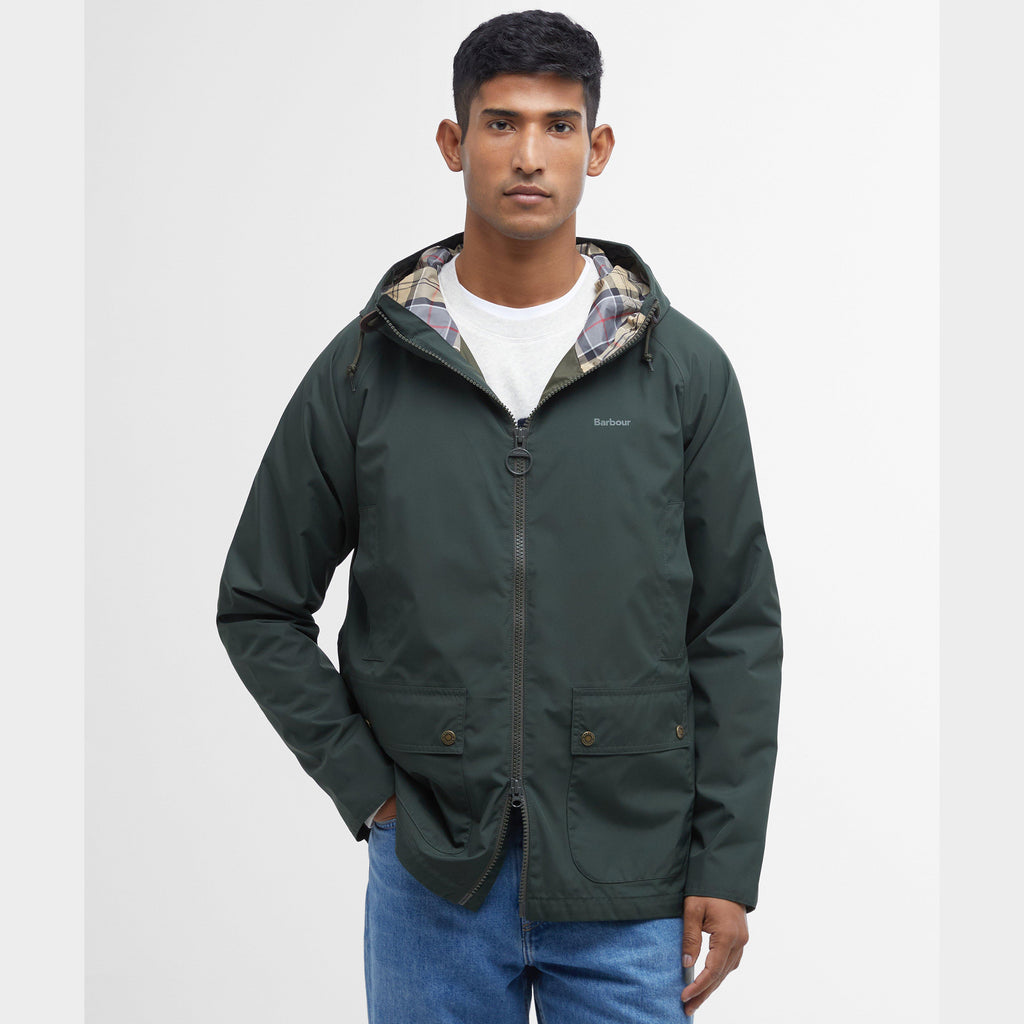 Mens Hooded Domus Waterproof Jacket Sage/Dress