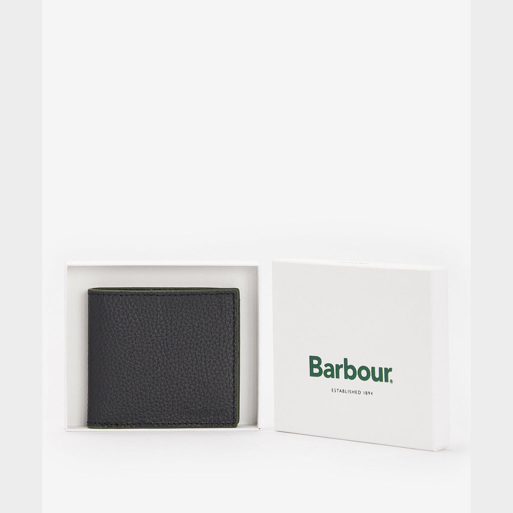 Grain Leather Billfold Wallet Black
