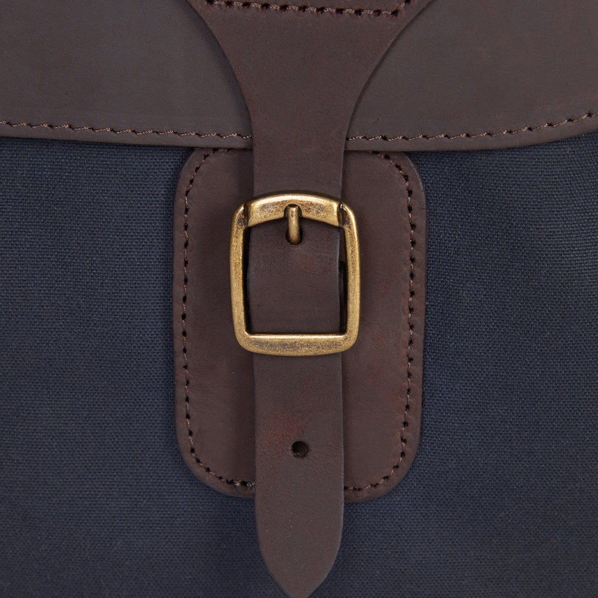 Wax Leather Briefcase Navy