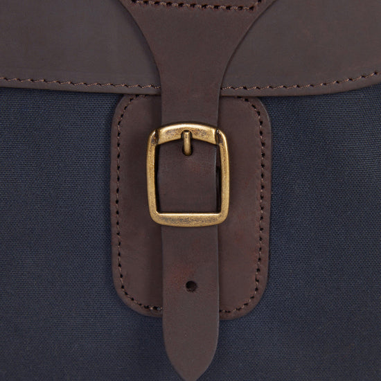 Wax Leather Briefcase Navy