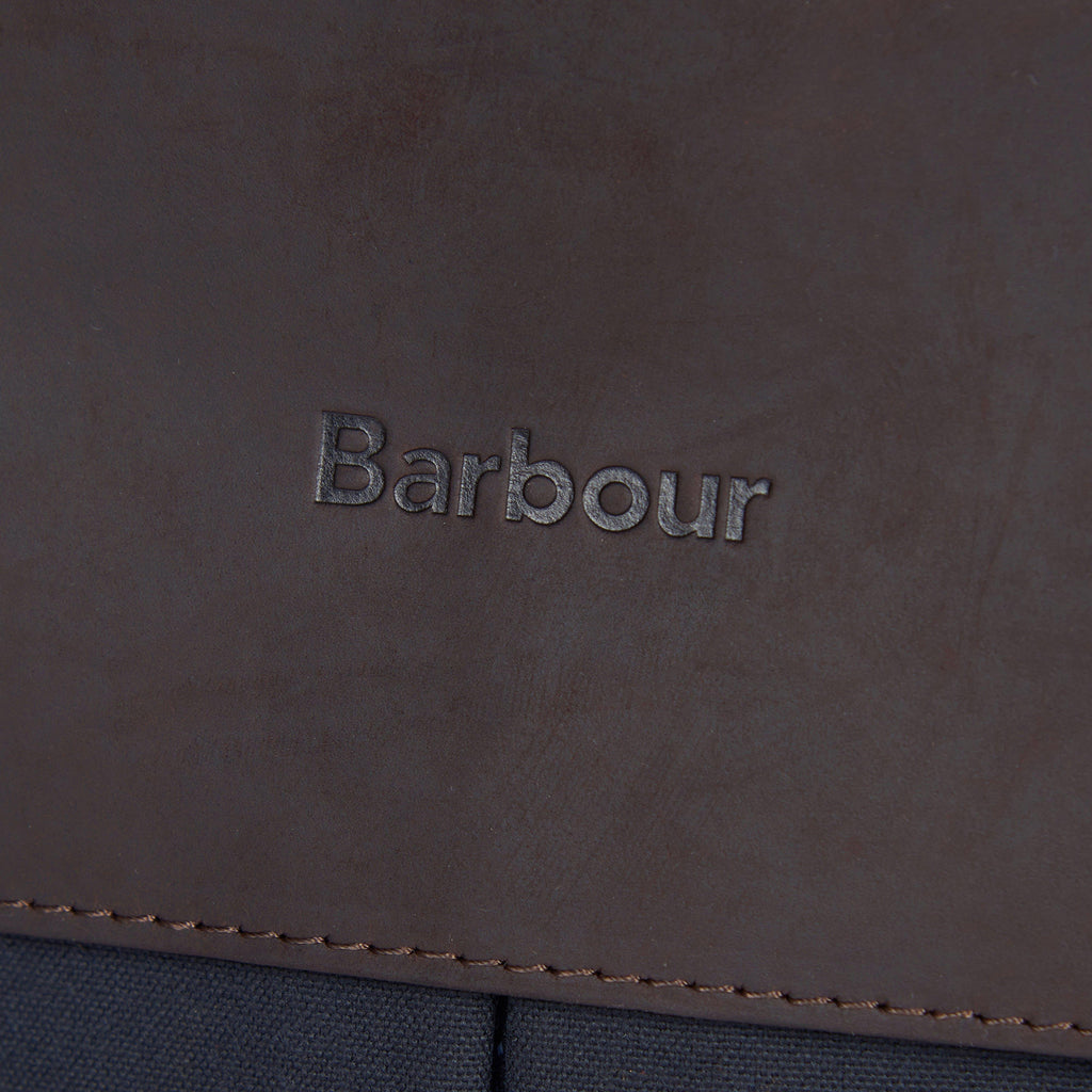 Wax Leather Briefcase Navy