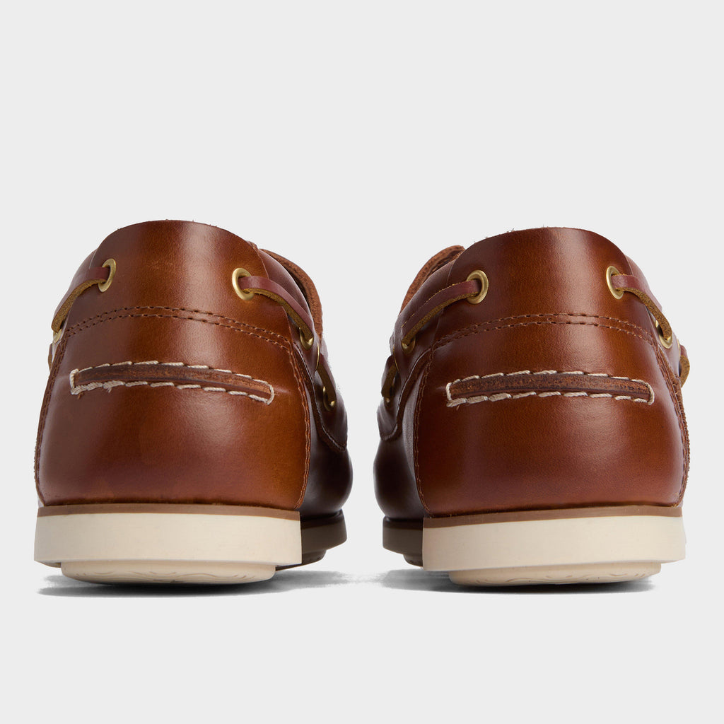 Mens Wake Boat Shoes Cognac