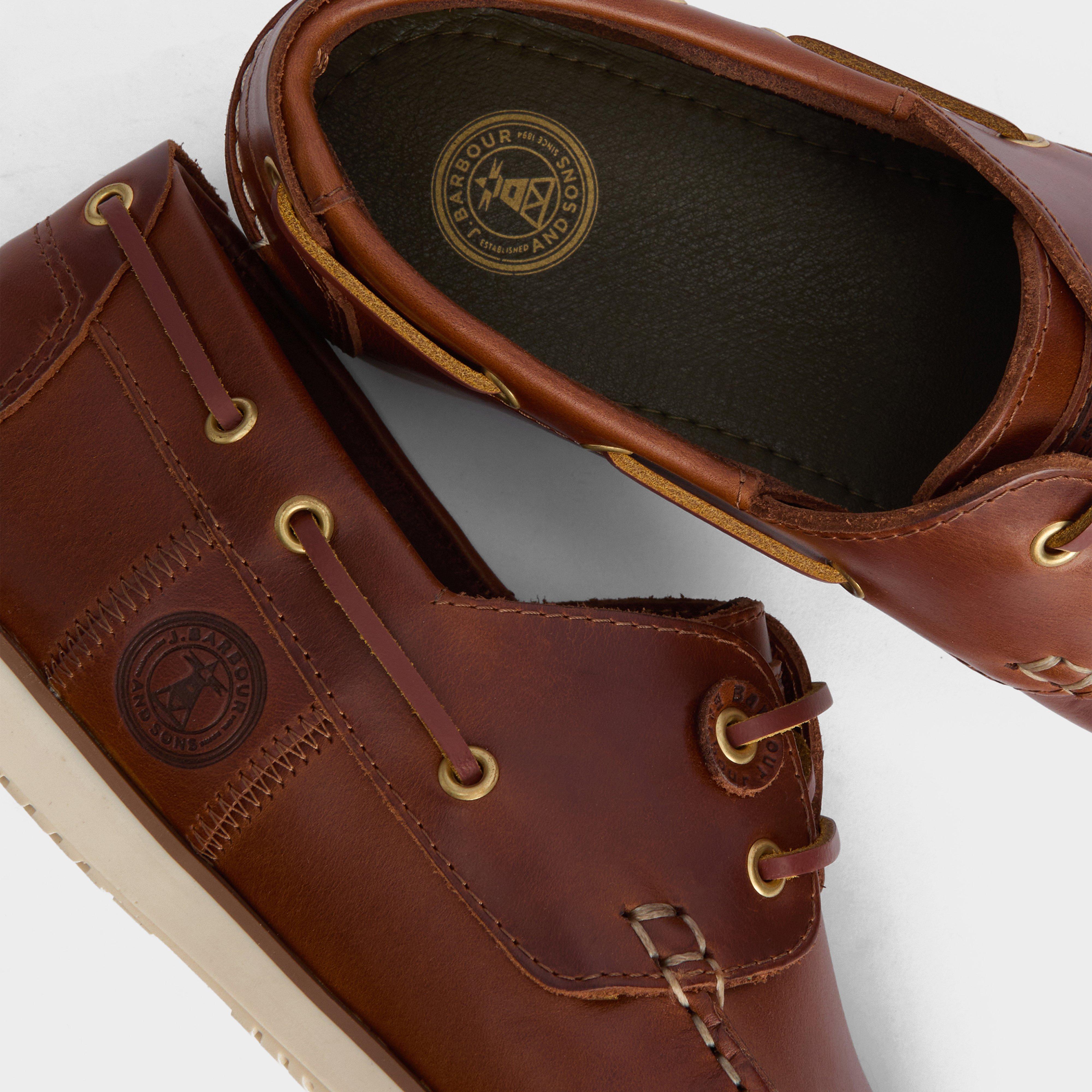 Mens Wake Boat Shoes Cognac