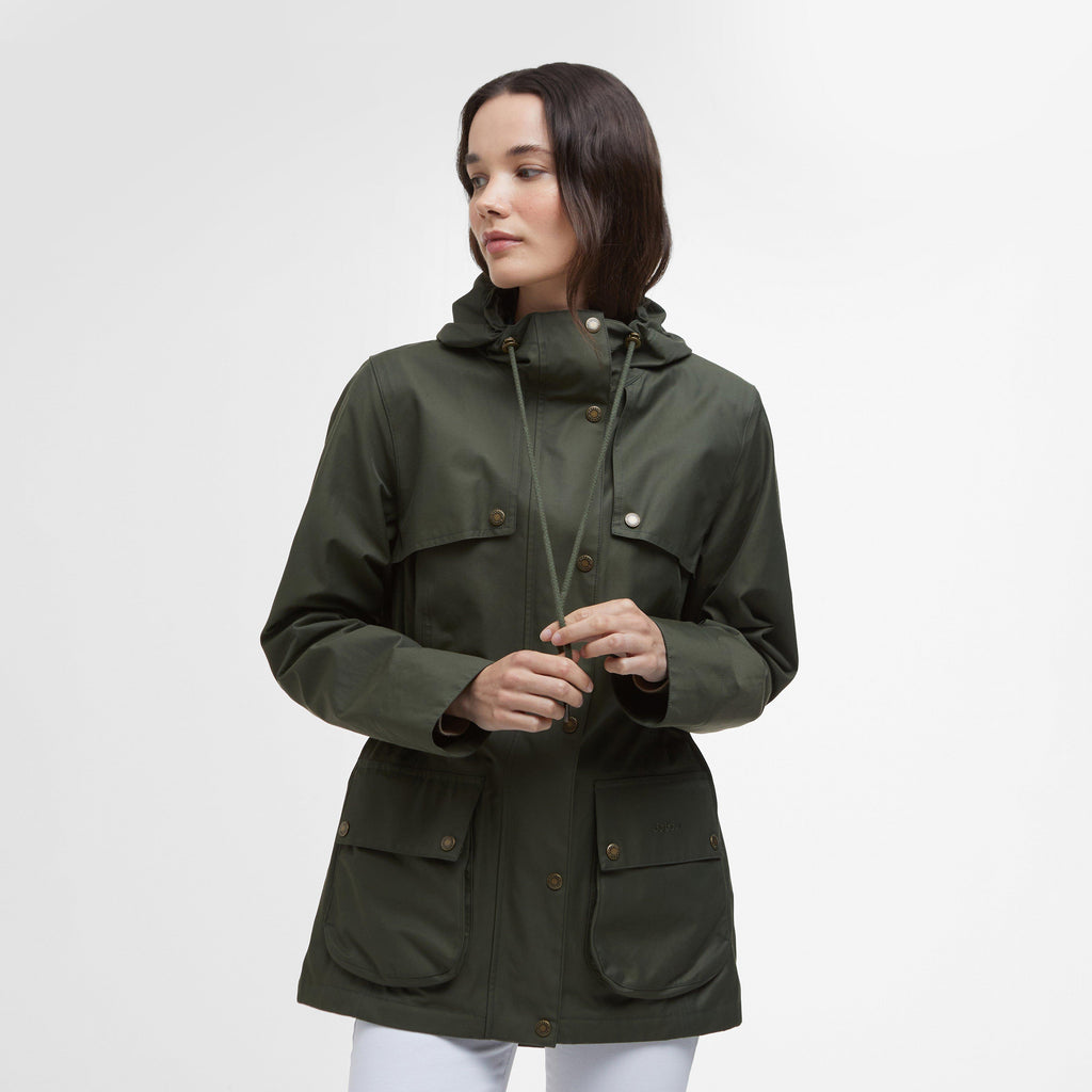Womens Maple Waterproof Jacket Olive/Ancient Tartan