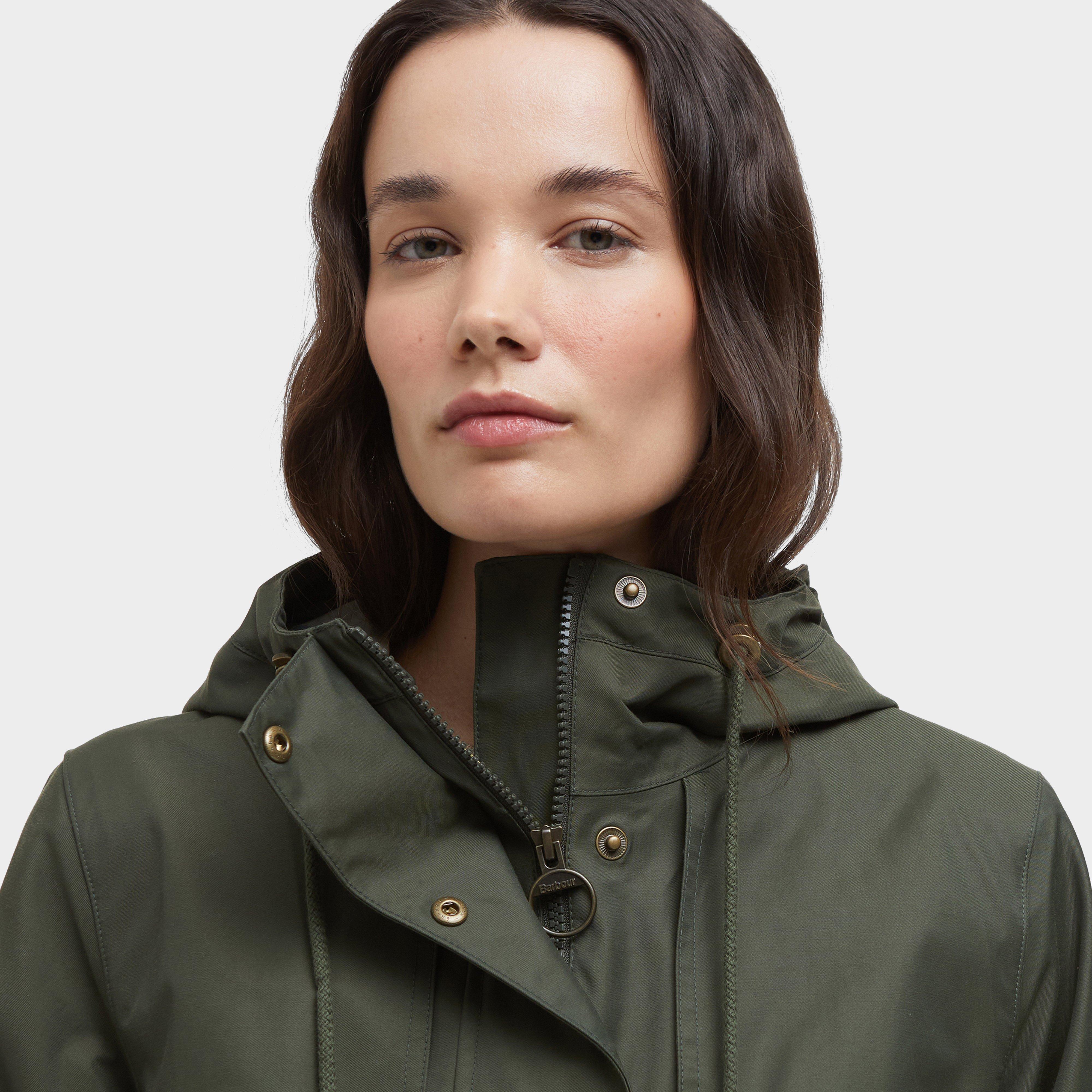 Barbour Womens Maple Waterproof Jacket Olive/Ancient Tartan – Naylors