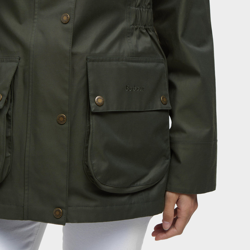 Womens Maple Waterproof Jacket Olive/Ancient Tartan