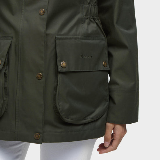 Womens Maple Waterproof Jacket Olive/Ancient Tartan