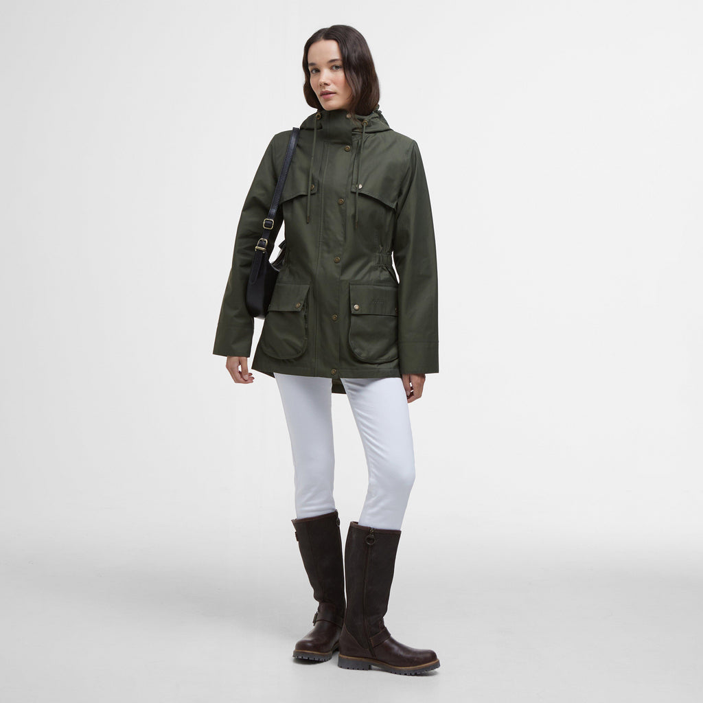 Womens Maple Waterproof Jacket Olive/Ancient Tartan