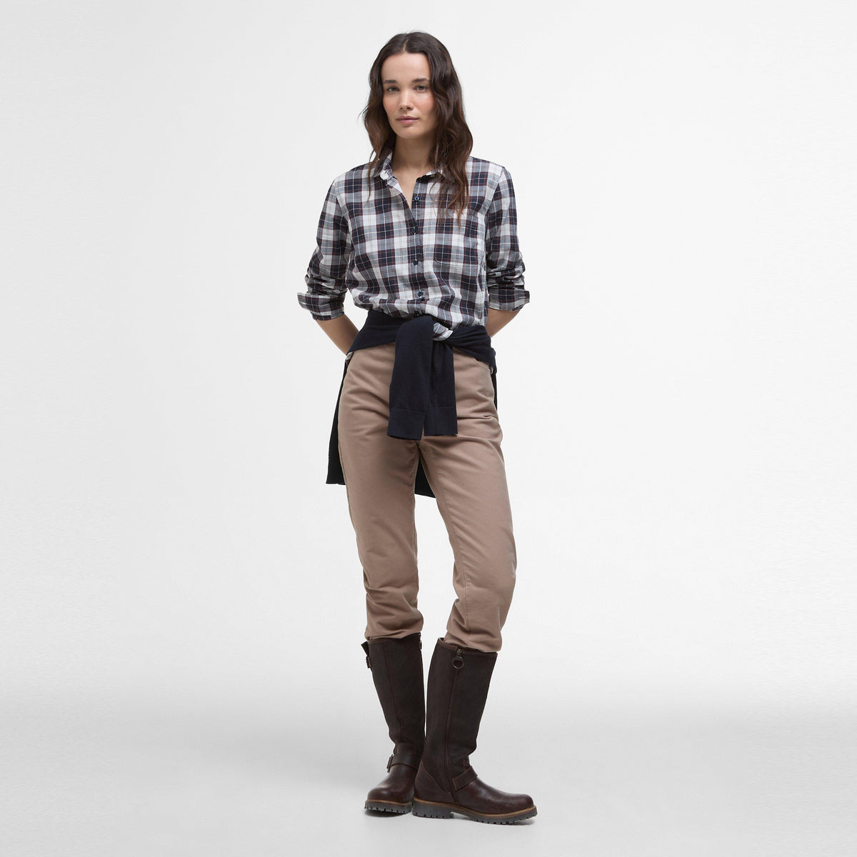 Womens Edda Shirt Gardenia Tartan