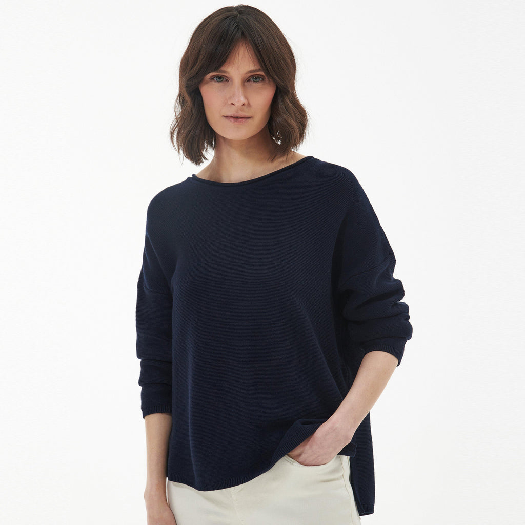 Womens Marine Knitted Jumper Navy